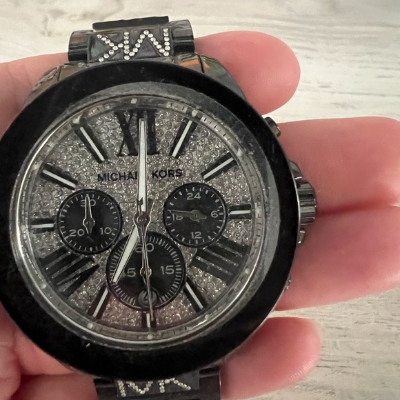 Black with Diamonds Michael Kors Watch - Picture 2 of 2